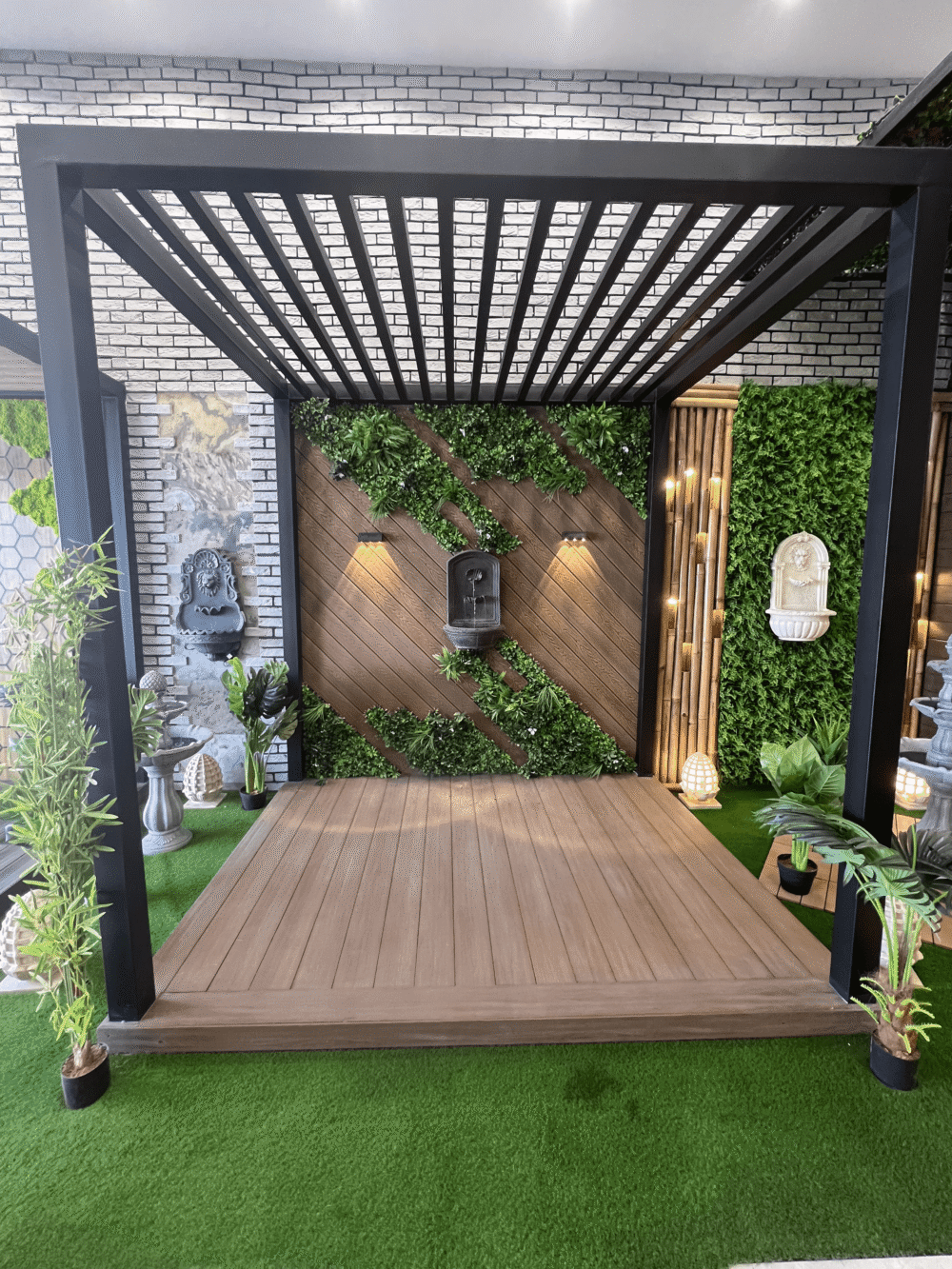 تصميم جلسات خشبية للحديقة بالرياض