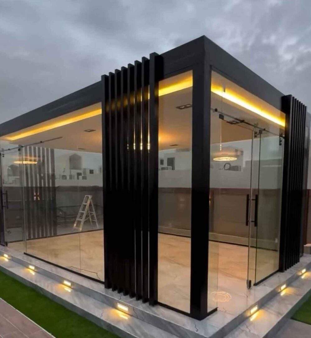 تصميم غرفة زجاج في الرياض